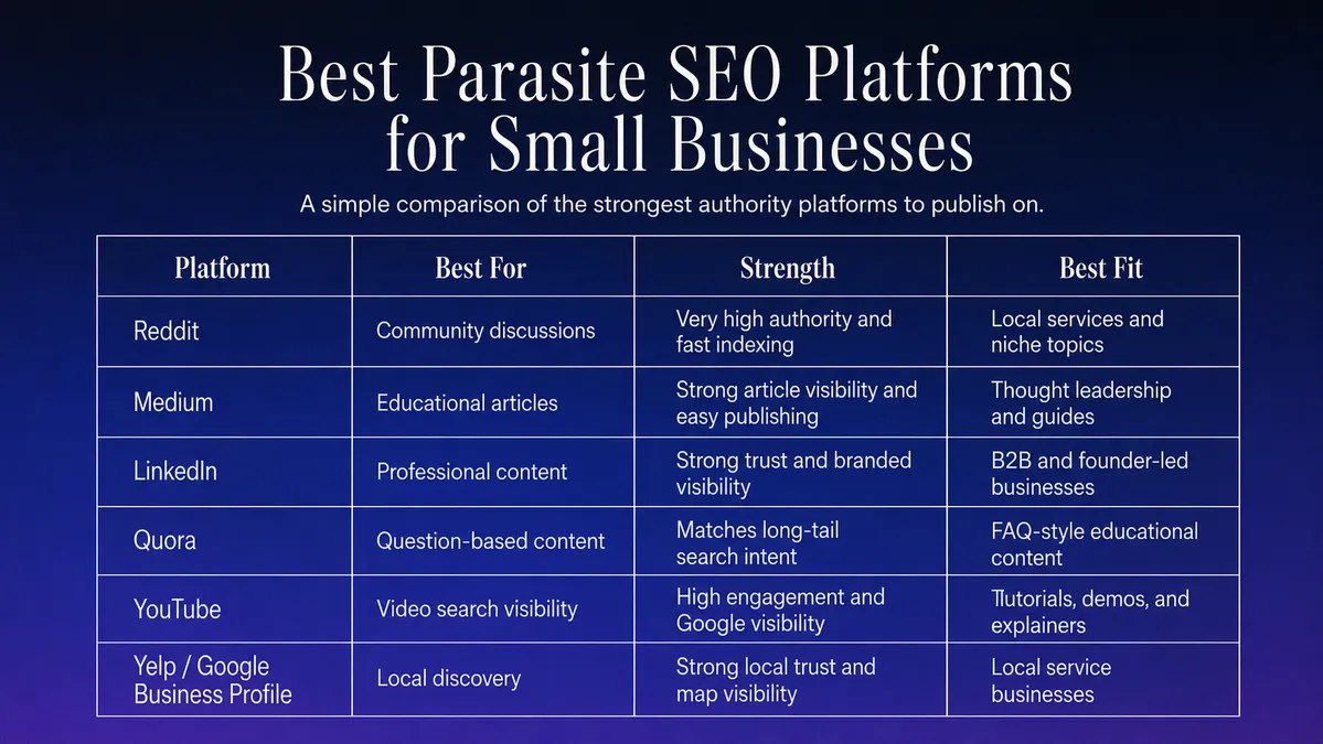 best parasite seo platforms for small businesses