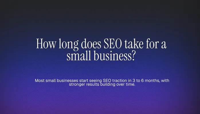 How Long Does SEO Take For A Small Business? Cover Image