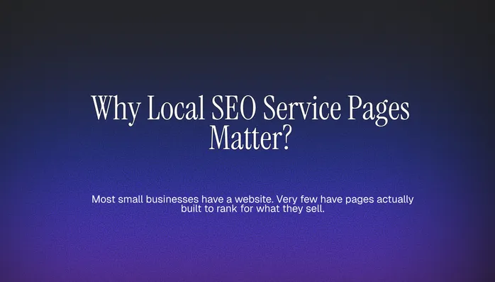 Why Local SEO Service Pages Matter? Cover Image