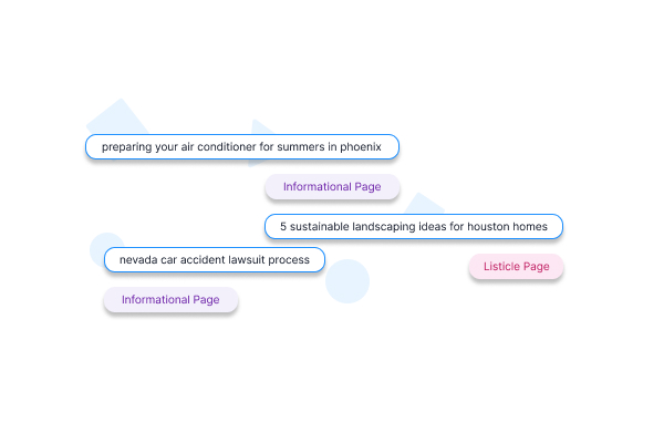 Image of three topics from Explofi’ local AI topical map tool